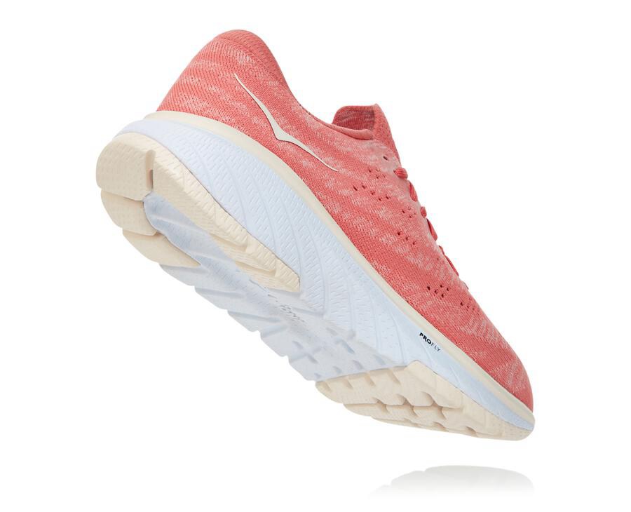 Zapatillas Asfalto Hoka One One Mujer - Cavu 3 - Naranjas/Blancas - QJW106938